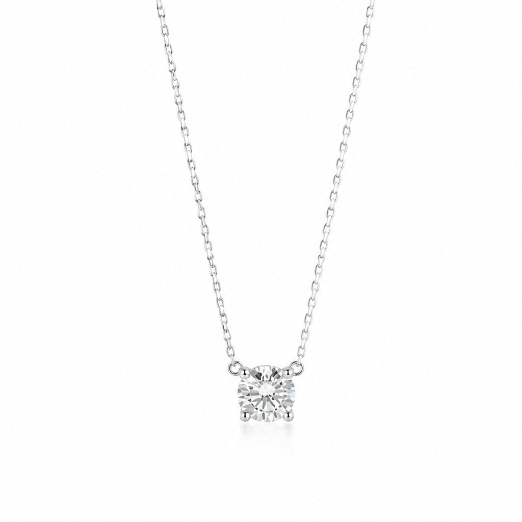 Diamond Solitaire Necklace Fantasilvia Jewelry