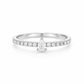 18K white gold natural diamond ring featuring a pear-shaped center diamond with round brilliant-cut diamonds set along the band.
