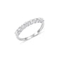 Round brilliant-cut diamond half eternity ring crafted in precious metal by Fantasilvia Fine Jewelry.

