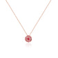 Natural ruby floral necklace in fine gold by Fantasilvia Fine Jewelry.
