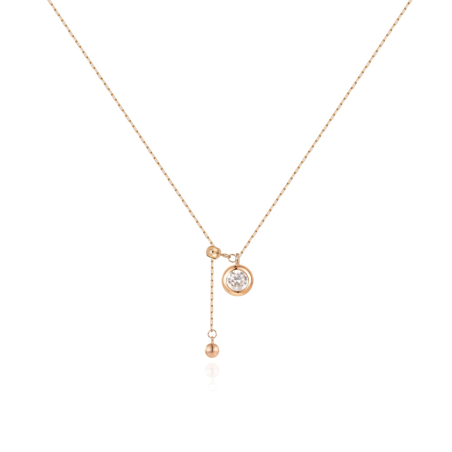 Natural diamond bubble necklace in fine gold by Fantasilvia Fine Jewelry.
