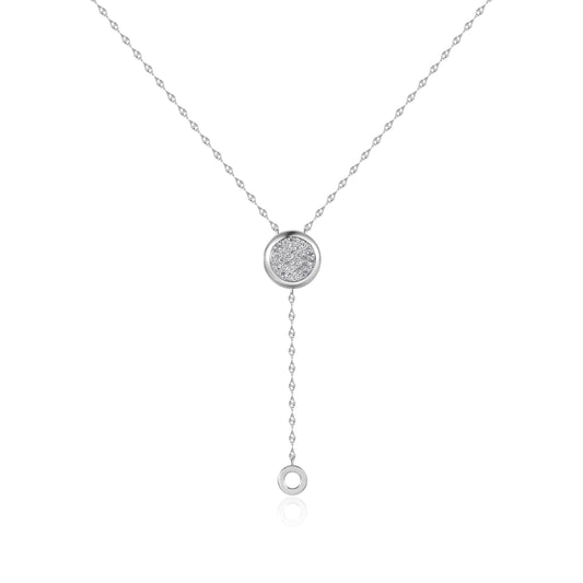 Platinum star diamond necklace with natural diamonds by Fantasilvia Fine Jewelry.
