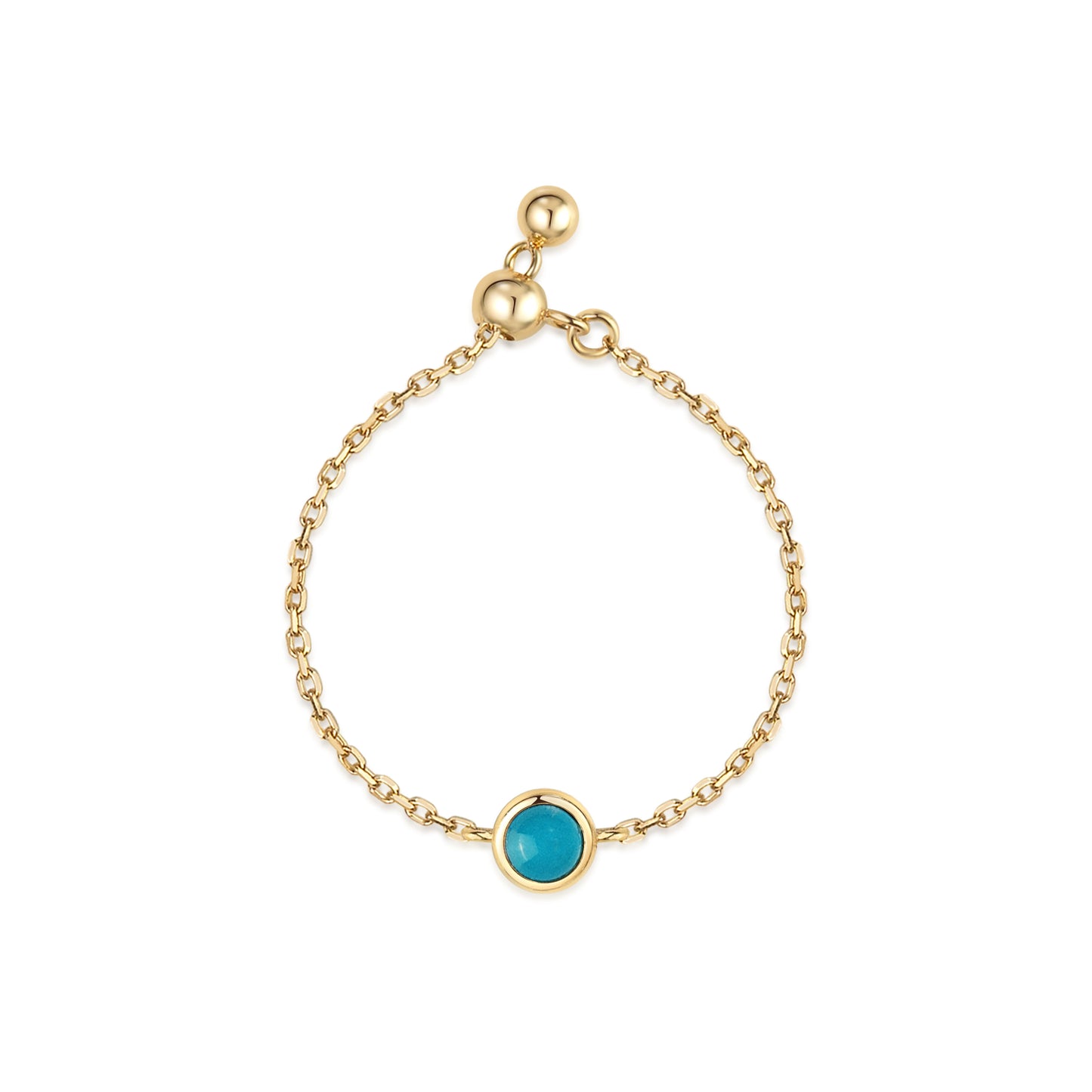 Birthstone Chain Ring