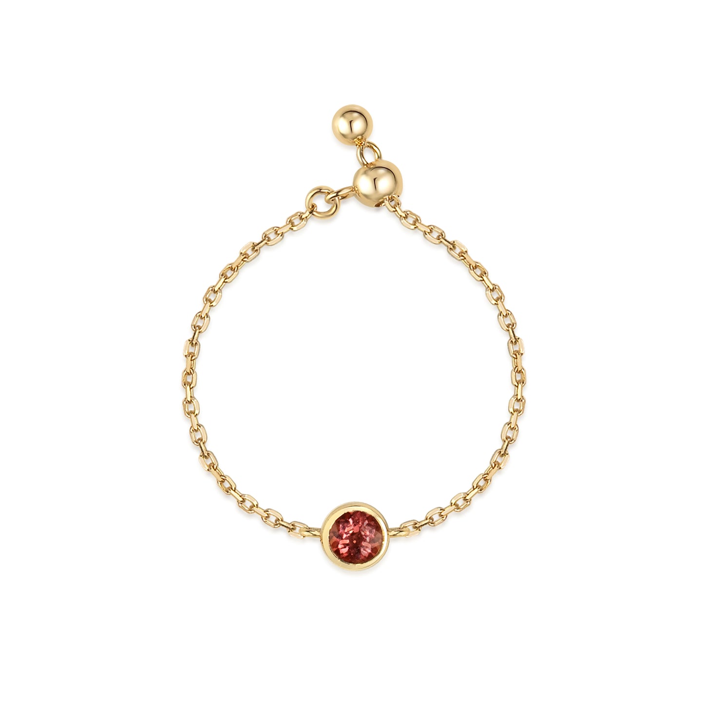 Birthstone Chain Ring