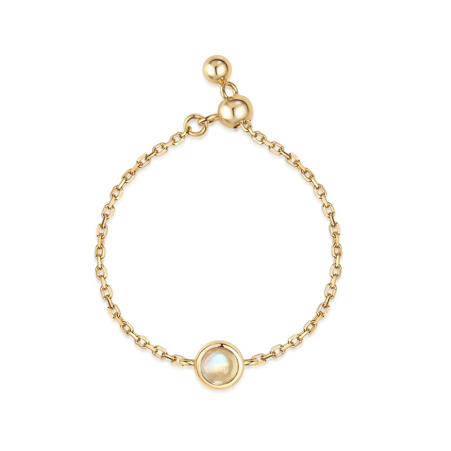 Birthstone Chain Ring