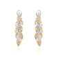 Yellow diamond floral drop earrings in 18K gold by Fantasilvia Fine Jewelry, Vancouver
