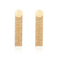 Brushed gold fringe earrings crafted in fine gold by Fantasilvia Fine Jewelry.
