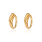 Polished gold ear cuff crafted in fine gold by Fantasilvia Fine Jewelry.
