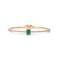 Natural emerald and diamond bangle in 18K gold by Fantasilvia Fine Jewelry, Vancouver
