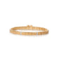 18K yellow gold Maddalena bangle bracelet crafted by Fantasilvia Fine Jewelry.
