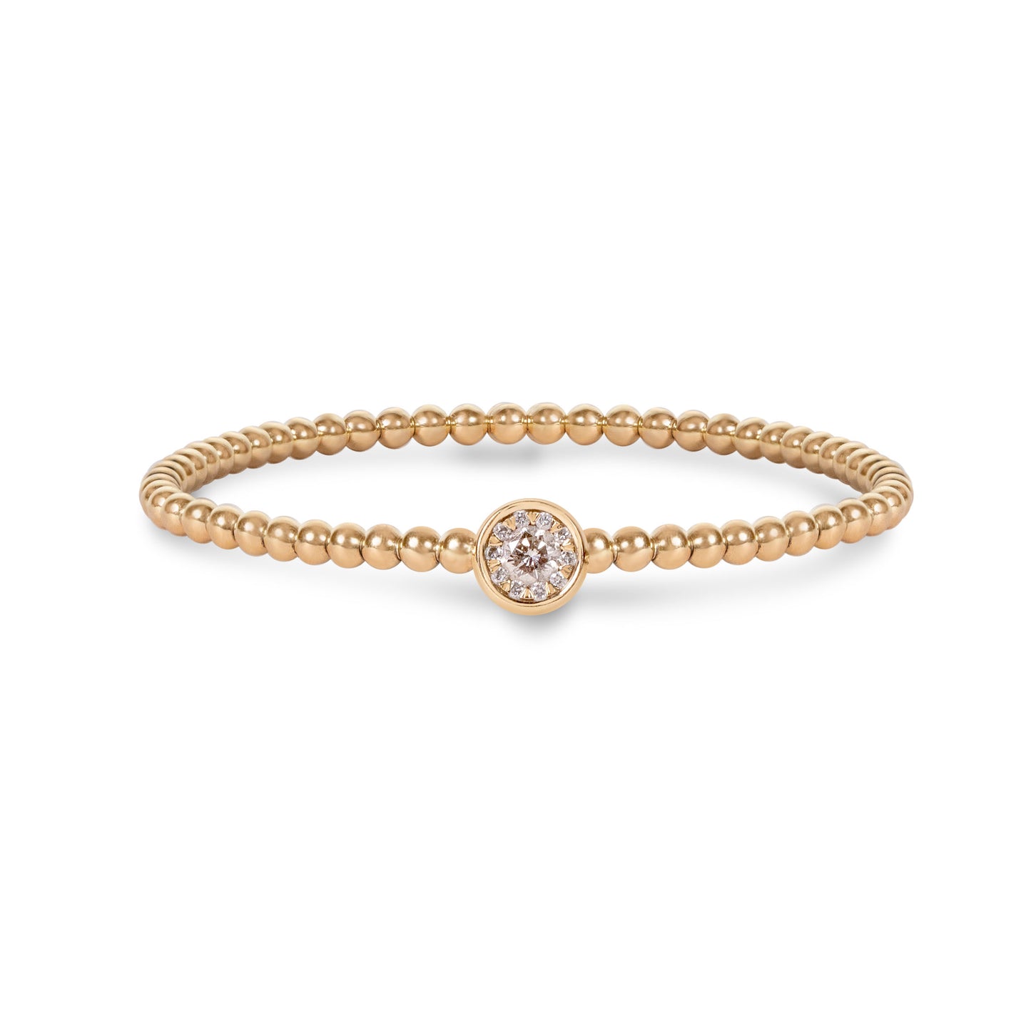 Natural diamond bubble stretch bracelet by Fantasilvia Fine Jewelry.
