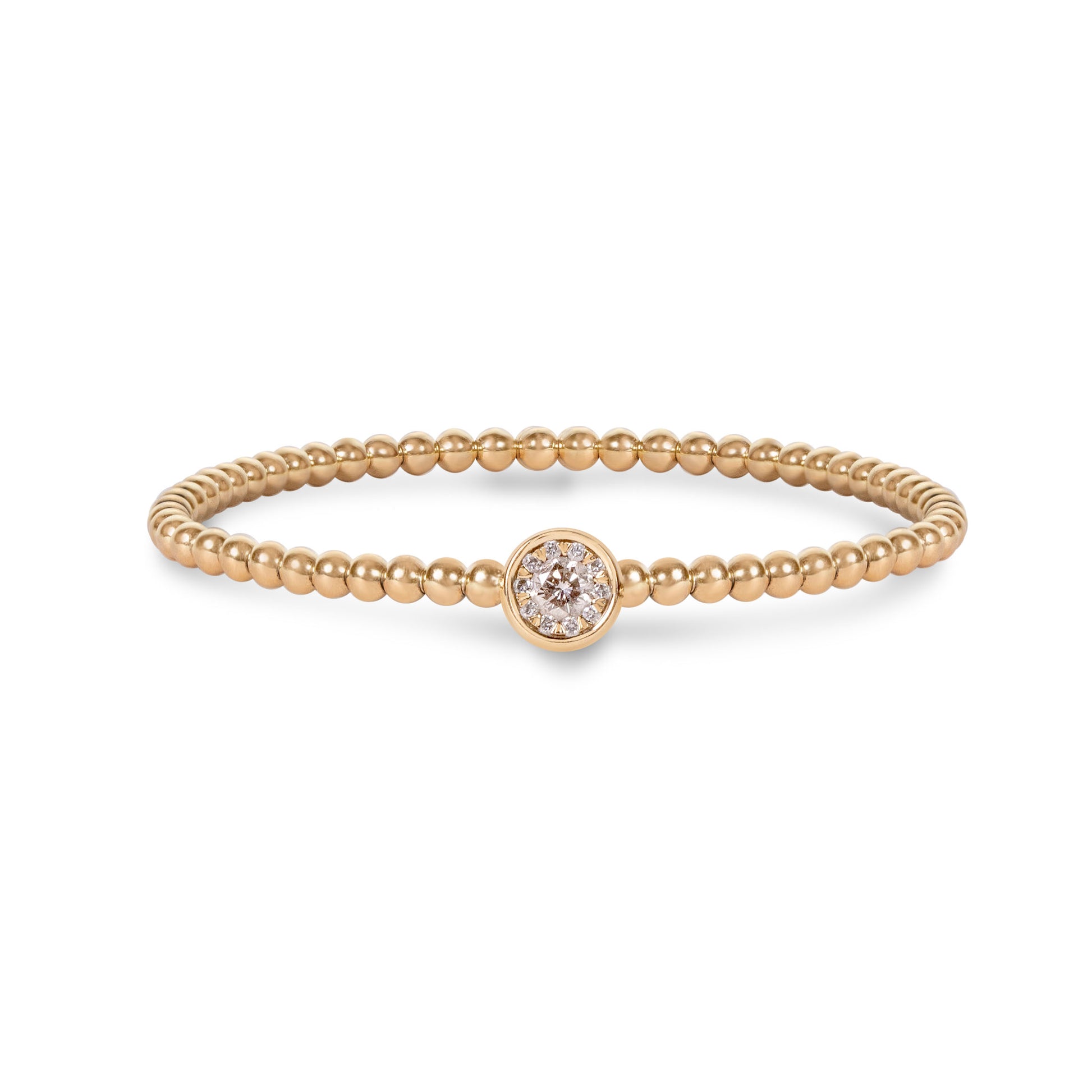 Natural diamond bubble stretch bracelet by Fantasilvia Fine Jewelry.
