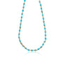 Natural turquoise beads necklace crafted in 18K yellow gold by Fantasilvia Fine Jewelry.
