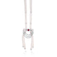 Art Deco multi-strand natural pearl necklace with ruby and diamond accents crafted by Fantasilvia Fine Jewelry
