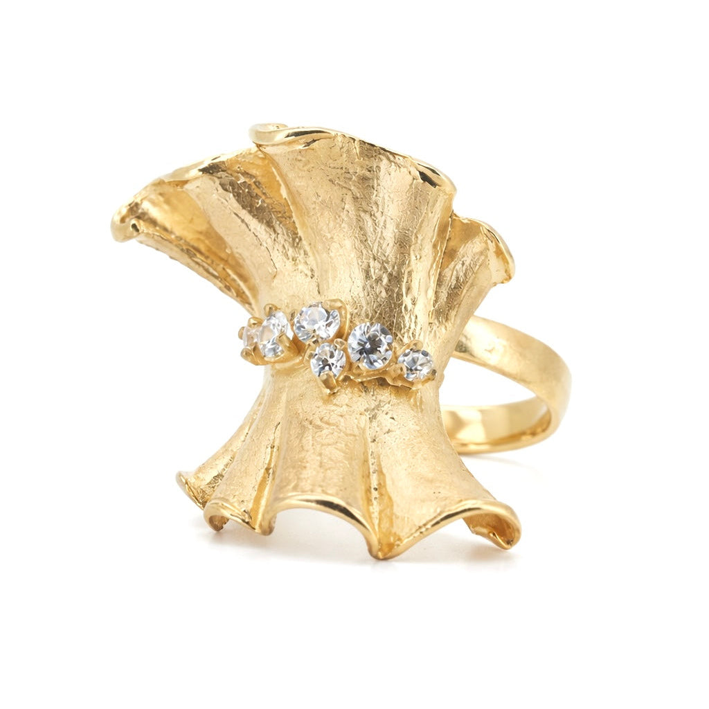 Fantasilvia-Dancing-Gown-Ring-Italian-Silver-Textured-Wave-Adjustable