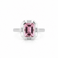 18K Tourmaline & Baguette Diamond Ring/Pendant Fantasilvia Jewelry