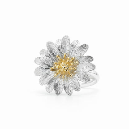 Fantasilvia-First-Bloom-Italian-silver-flower-ring-adjustable