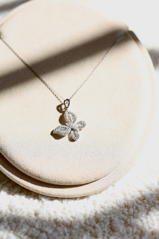 18K Diamond Butterfly Necklace