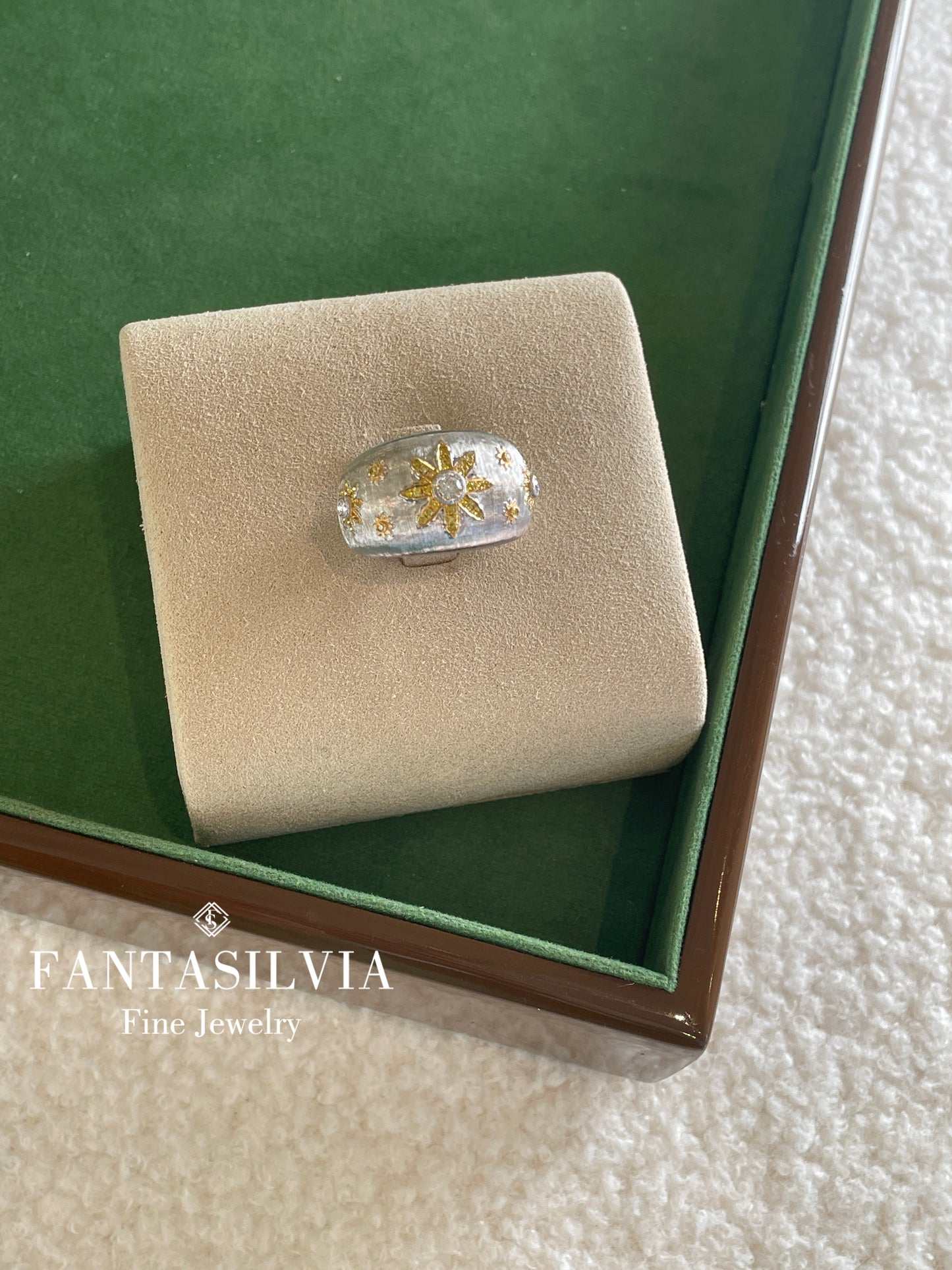 Golden Dawn Blossom Ring Fantasilvia Jewelry