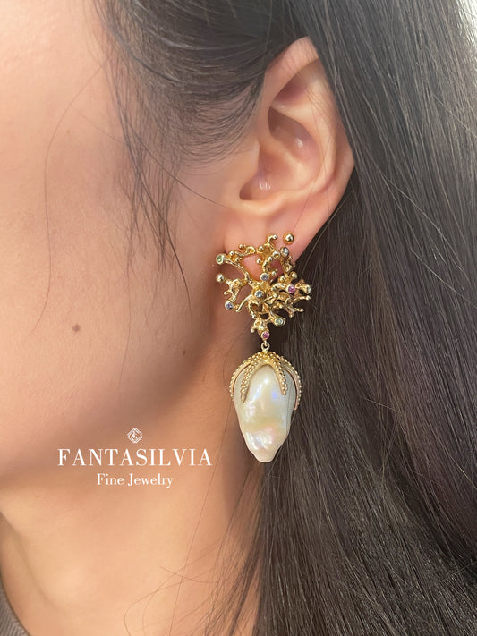 Baroque Pearl Taveuni Drop Earrings