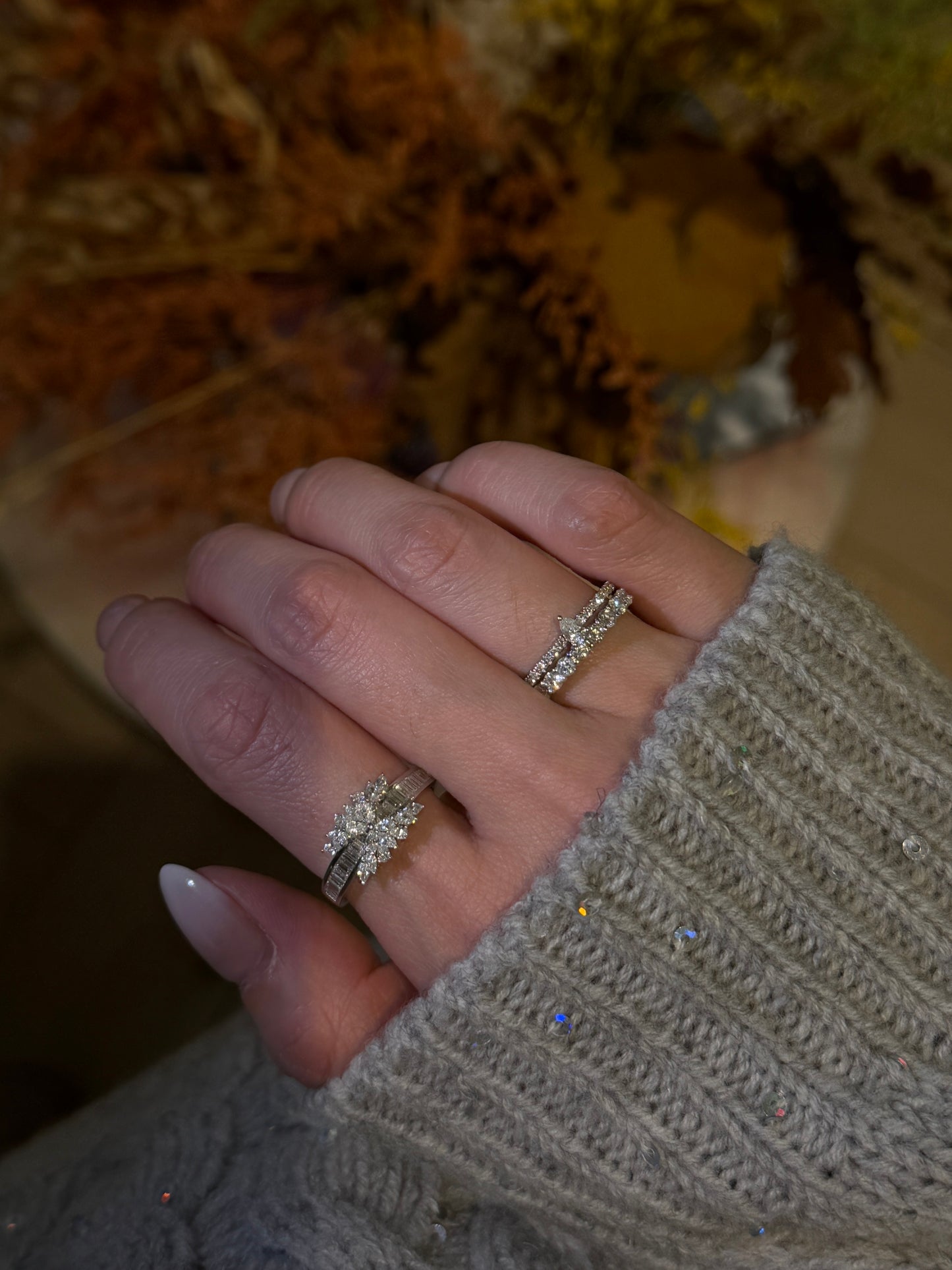 Bague en diamant marquise