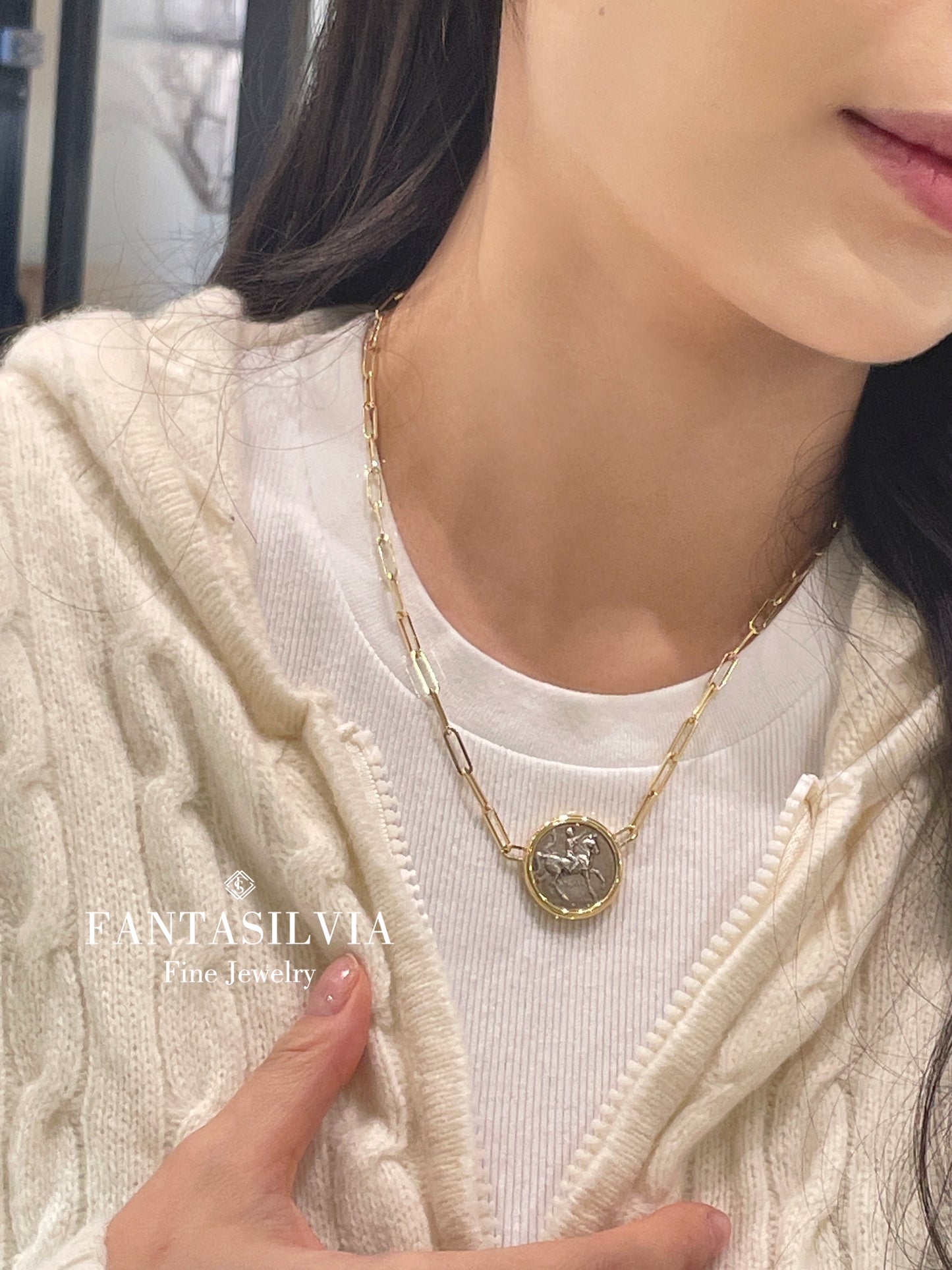 Horse Ancient Coin Pendant