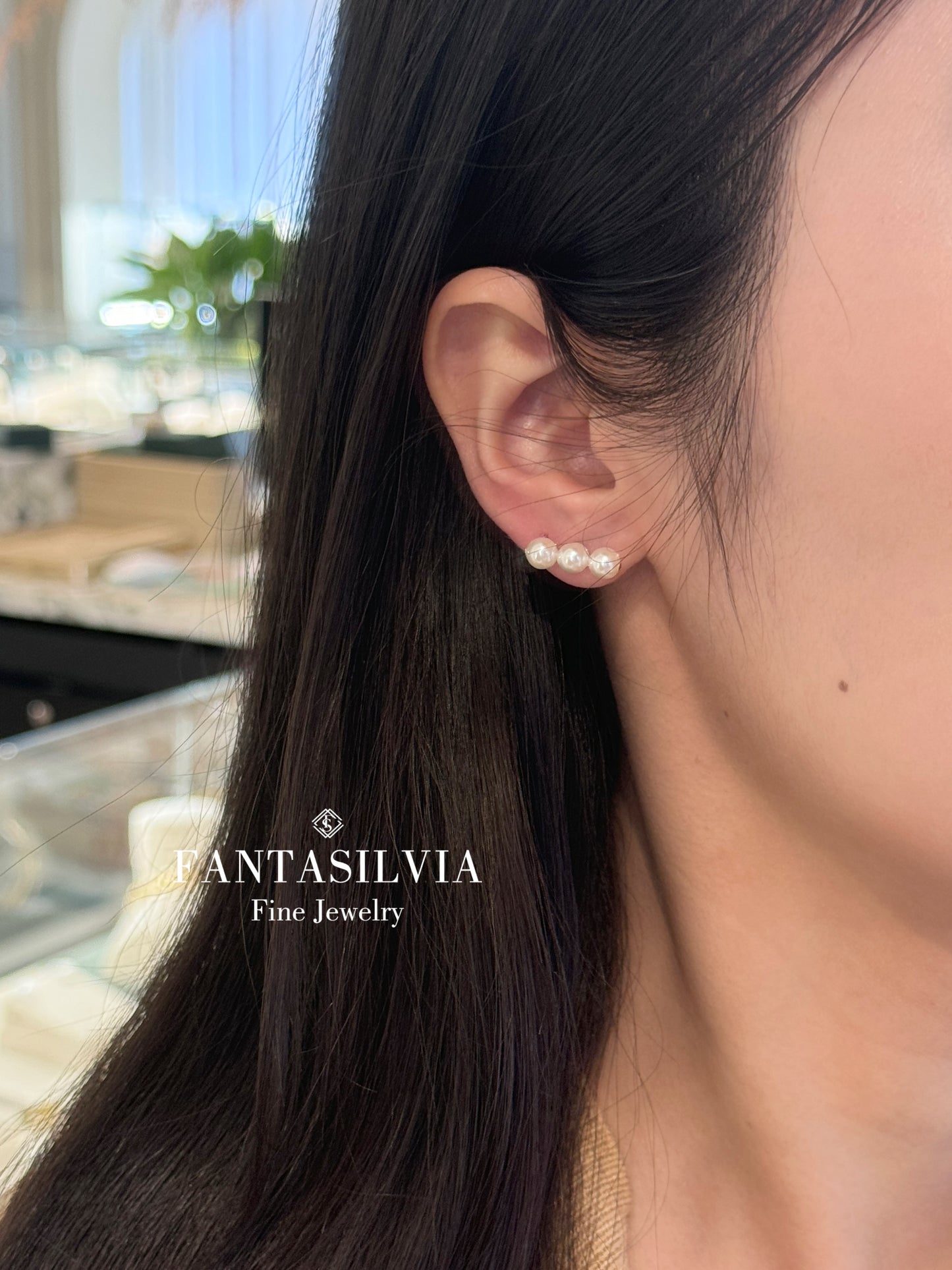 Beam Akoya Stud Earrings