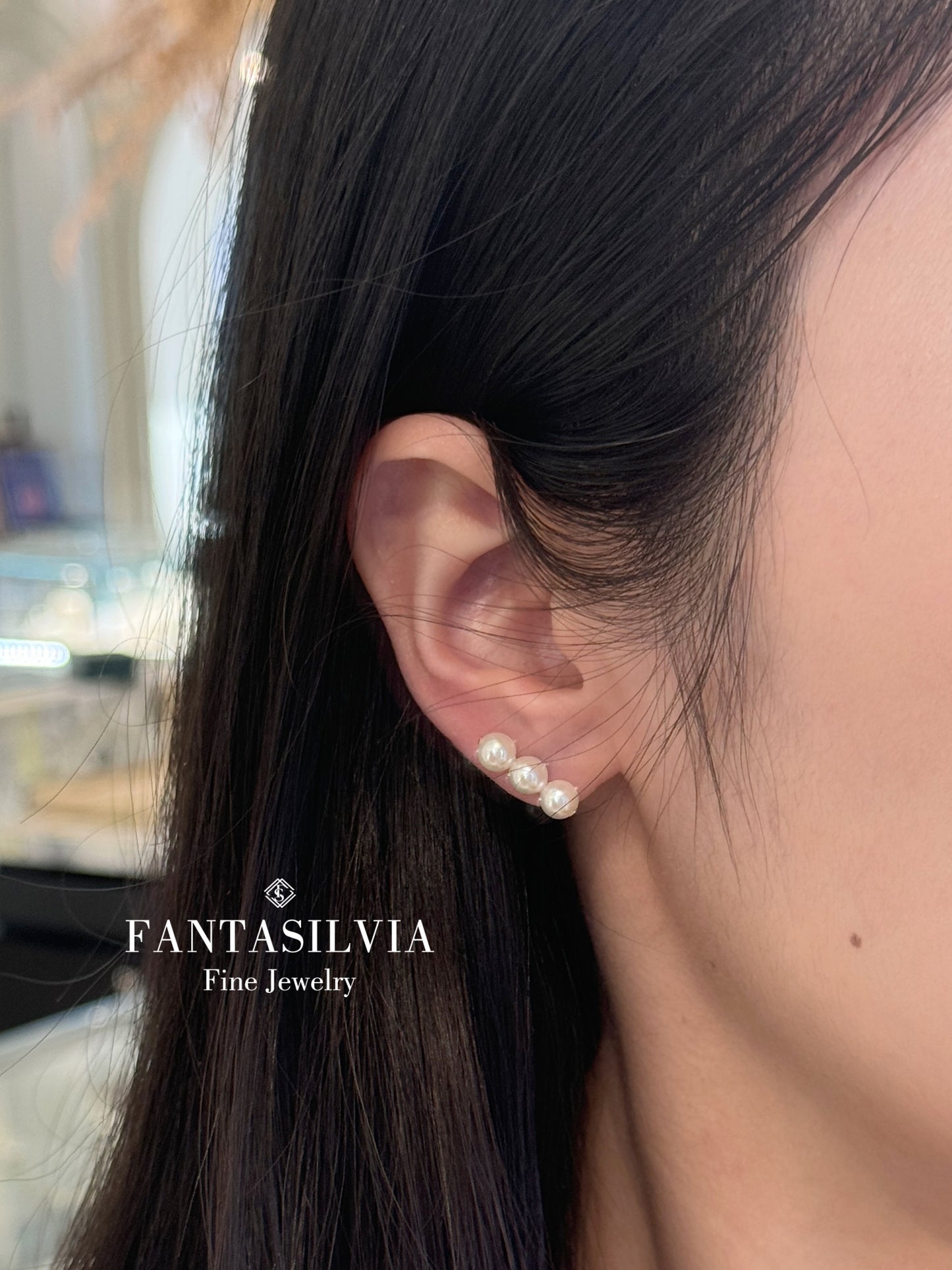Beam Akoya Stud Earrings