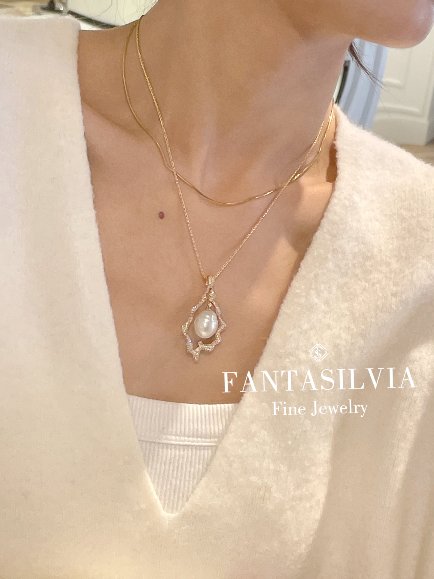 Diamond Baroque Peandant