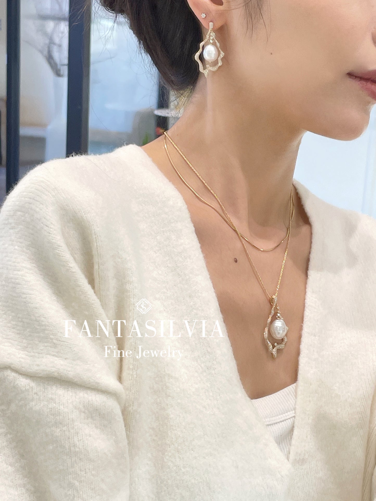 Diamond Baroque Earrings