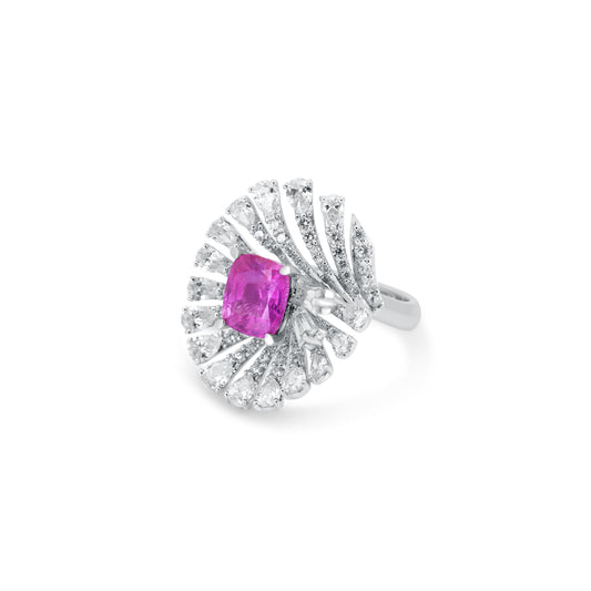 Celestial Fan Pink Spinel Ring