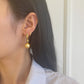 Black Diamond & South Sea Golden Pearl Dangle Earrings