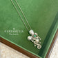 18K Wave Music Note Pearl Diamond Emerald Pendant
