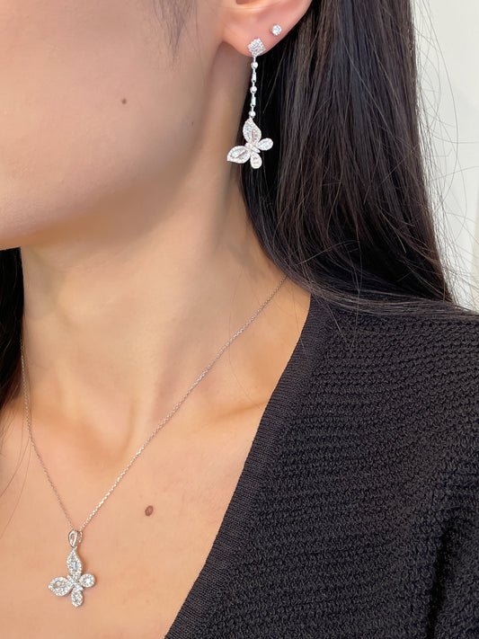 18K Diamond Butterfly Necklace