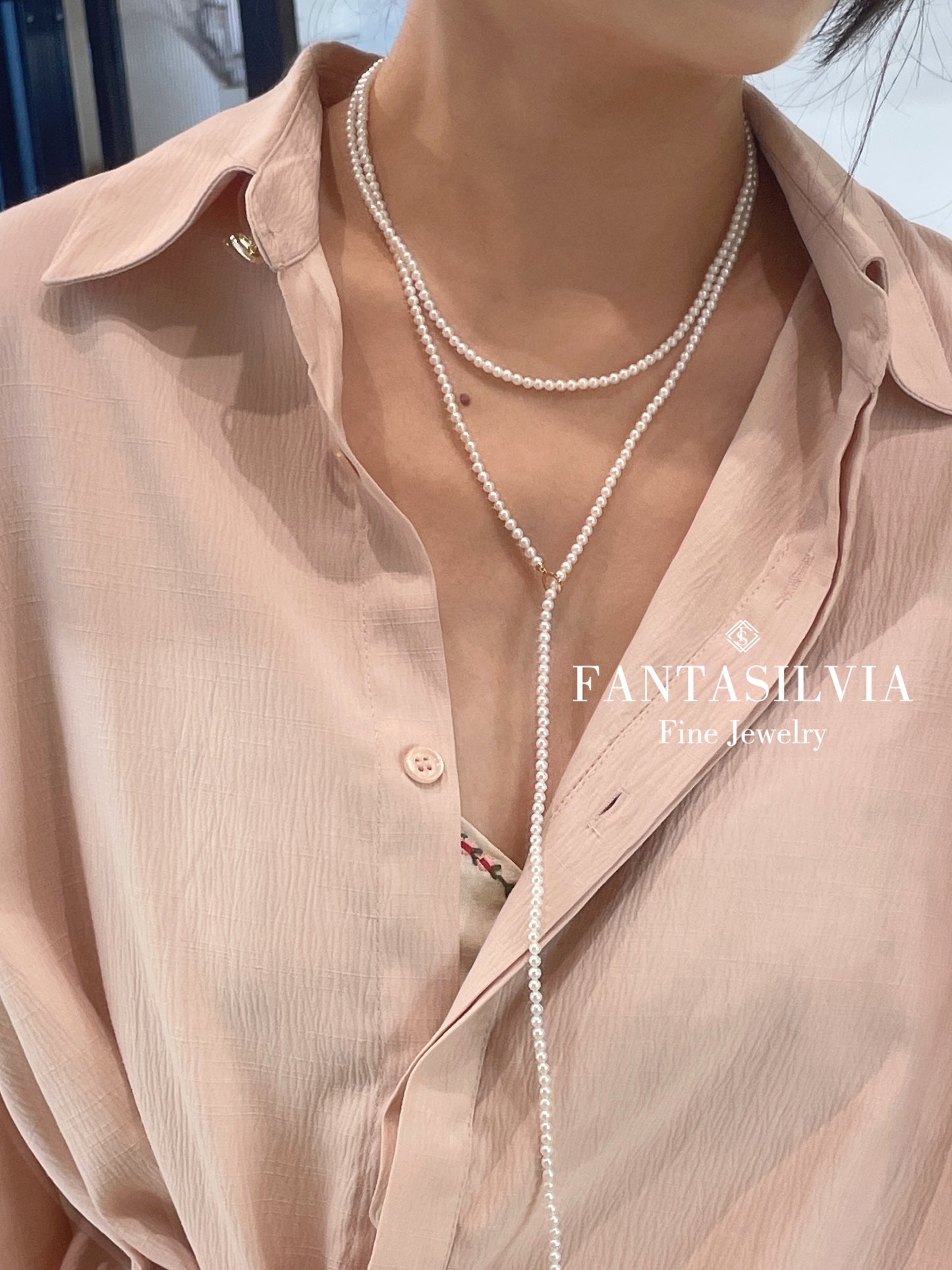 Three-Layer Freshwater Pearl Strand Necklace