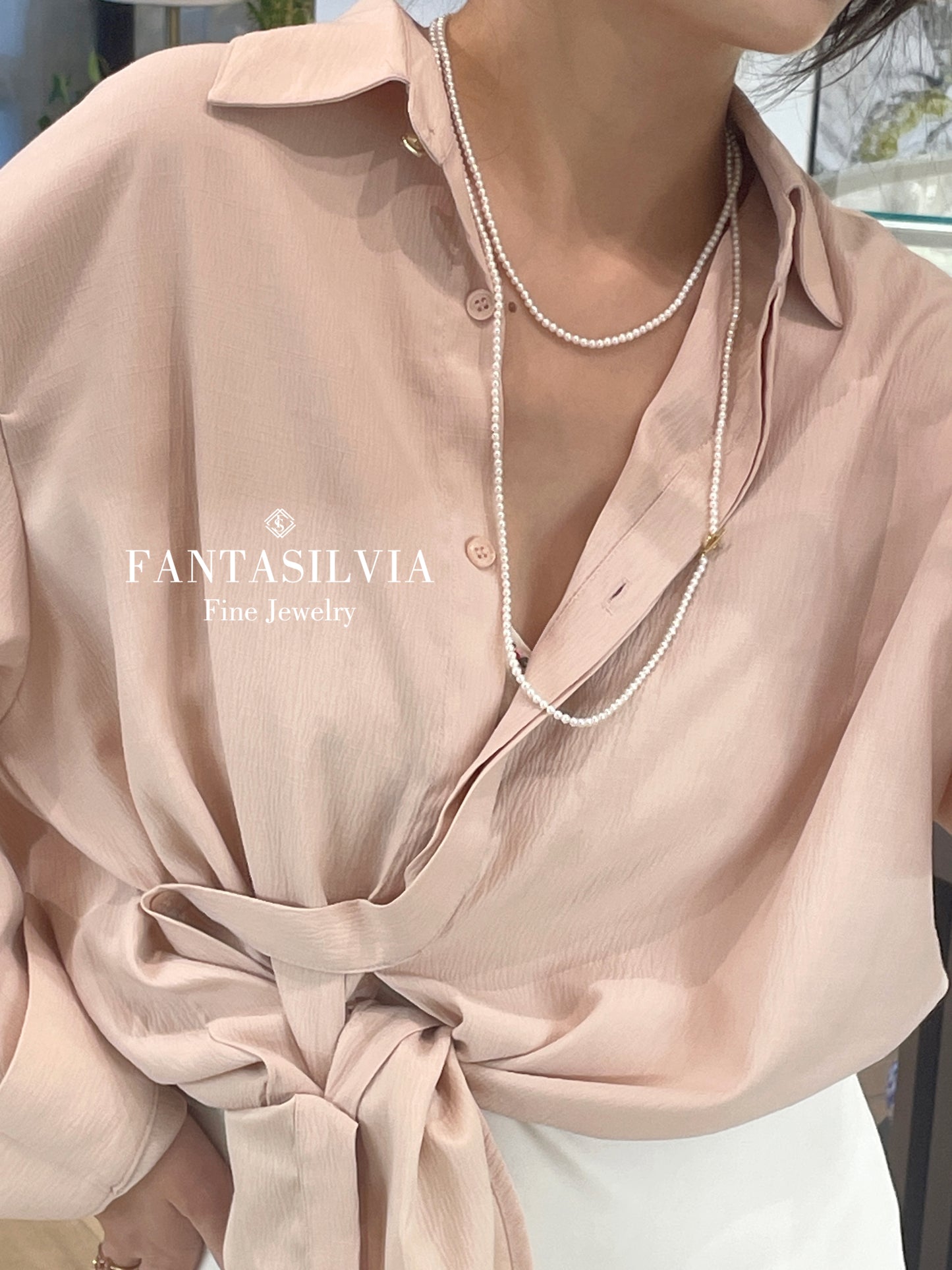 Three-Layer Freshwater Pearl Strand Necklace