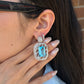Natural Topaz & Diamond Earrings Fantasilvia Jewelry
