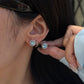 Natural Aquamarine & Diamond Stud Earrings Santa Maria Color Fantasilvia Jewelry