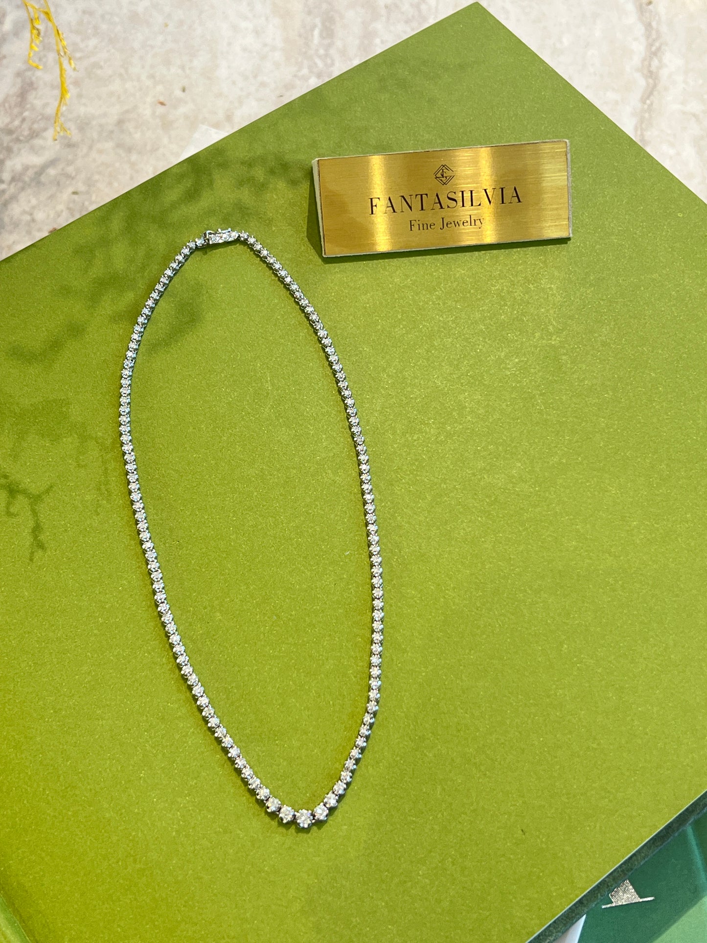 Platinum Diamond Tennis Necklace