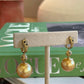 Black Diamond & South Sea Golden Pearl Dangle Earrings