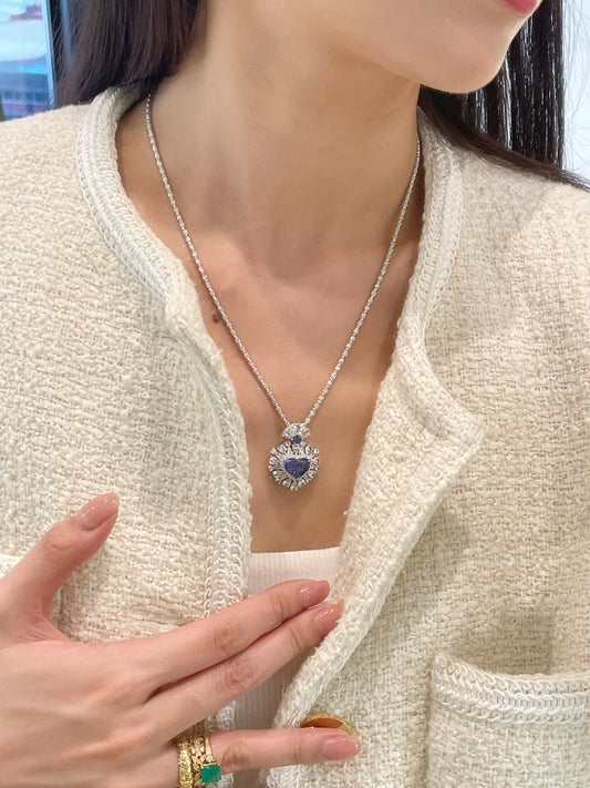Eternal Heart Natural Sapphire Pendant