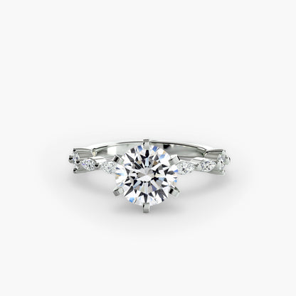 Solitaire with Eternity Pavé Fantasilvia Jewelry