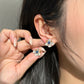 18K Starry Night Iris Sapphire Earrings