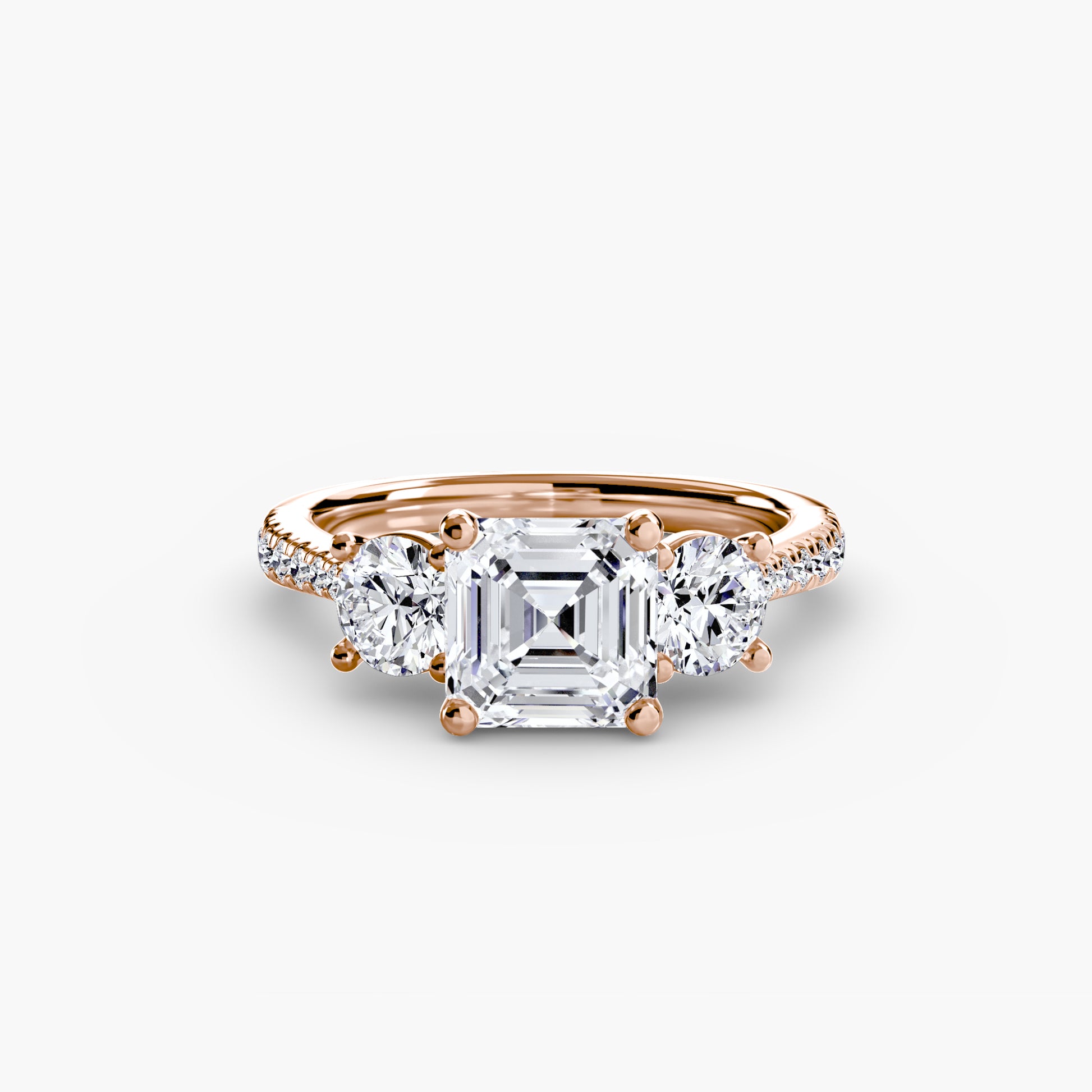 Three-Stone with Pavé Band Fantasilvia Jewelry