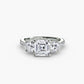 Three-Stone with Pavé Band Fantasilvia Jewelry
