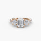 Three-Stone with Pavé Band Fantasilvia Jewelry