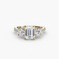 Three-Stone with Pavé Band Fantasilvia Jewelry