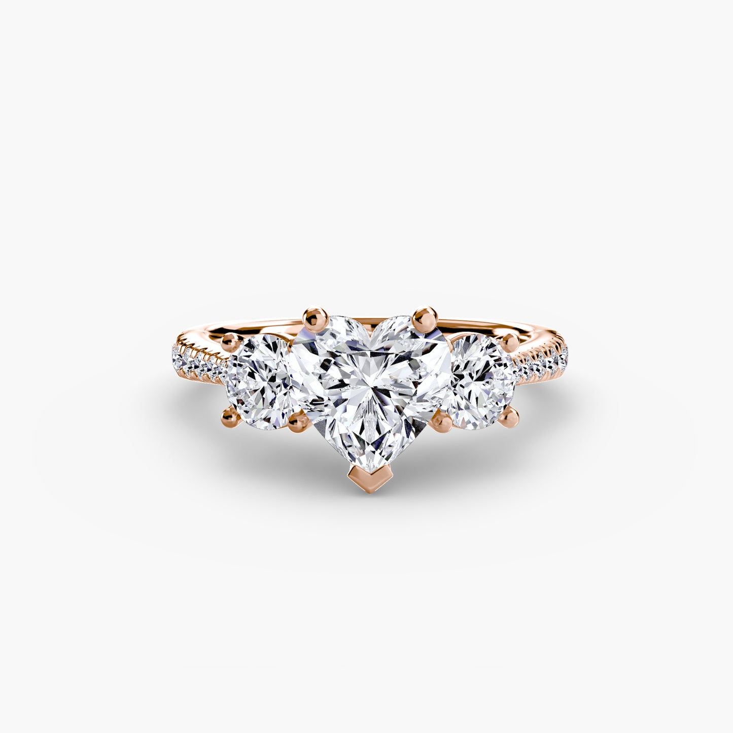 Three-Stone with Pavé Band Fantasilvia Jewelry