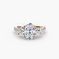 Three-Stone with Pavé Band Fantasilvia Jewelry
