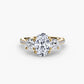 Three-Stone with Pavé Band Fantasilvia Jewelry
